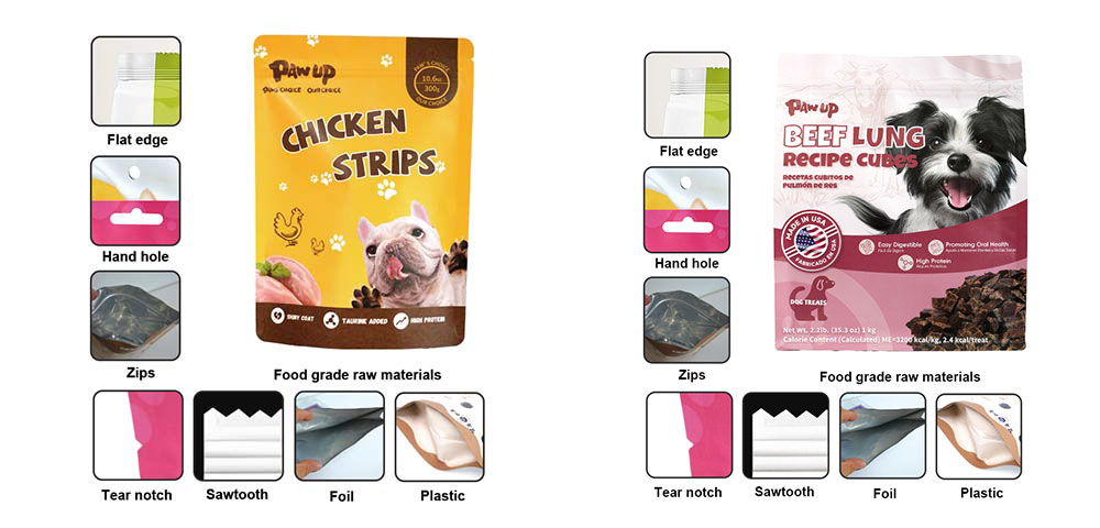 Frozen vacuum bag cat food bag